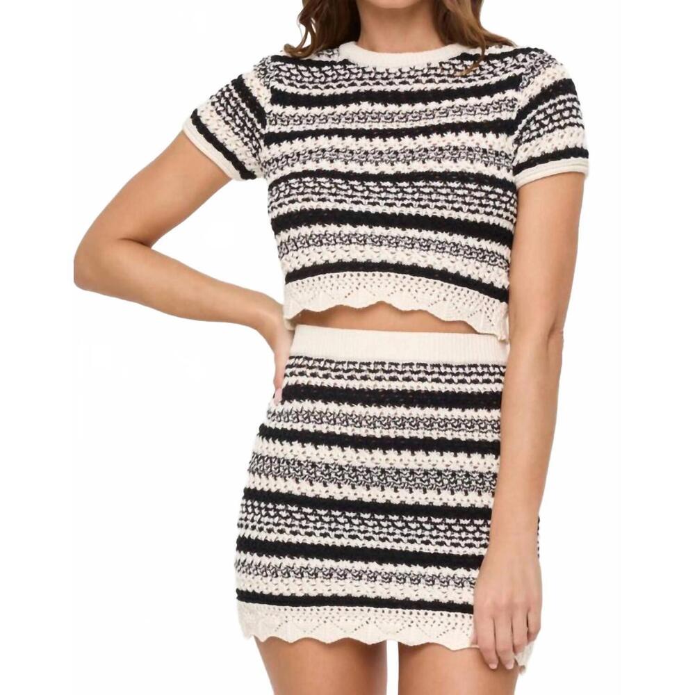 NEW L*SPACE caicos mini skirt in caicos stripe - Picture 3 of 7